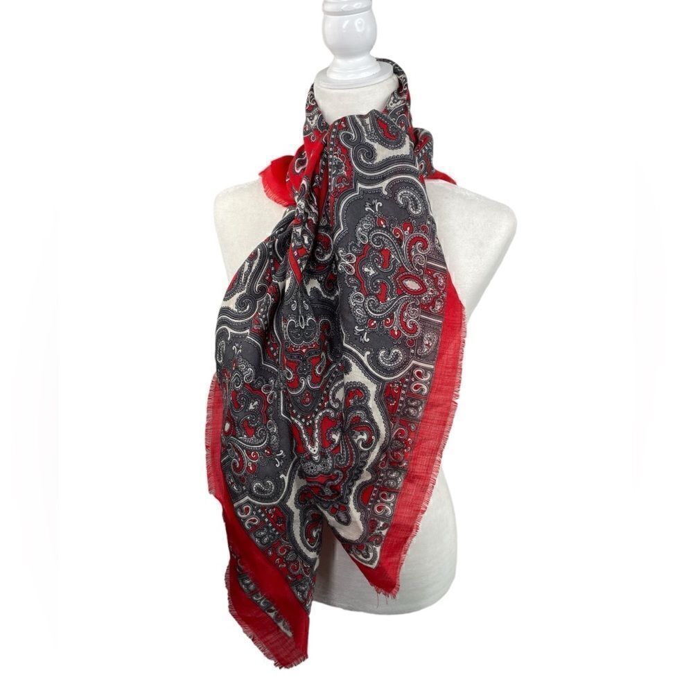 A. Norma Della Legge Paisley Large Square Scarf